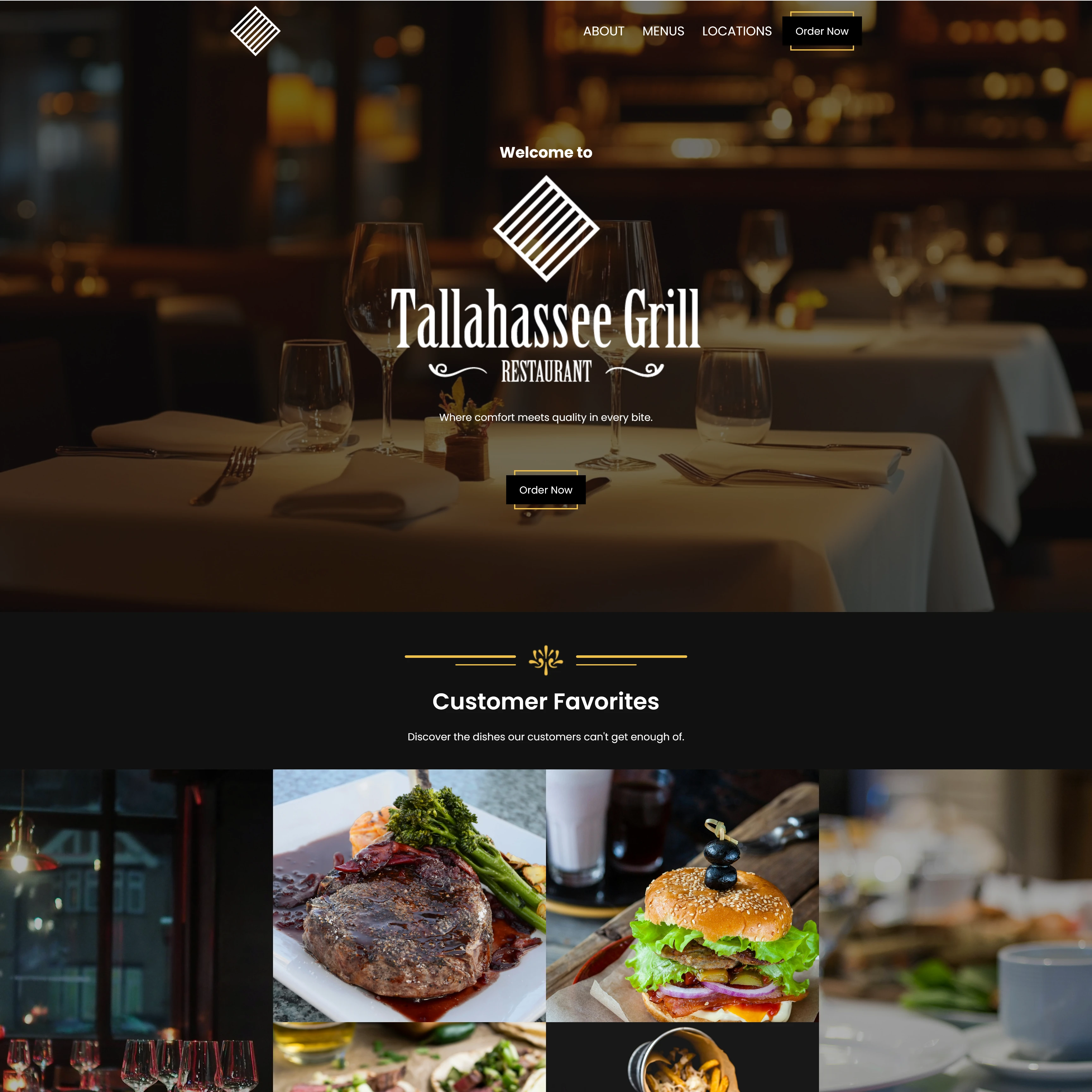 Restaurant Website Showcase